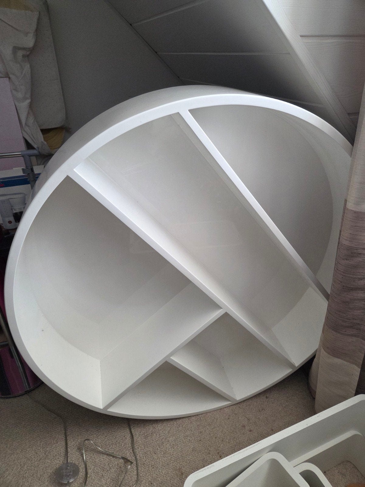 Witte wandkast (rond 110 cm) met vakken, Ophalen, Gebruikt, 100 tot 150 cm, 100 tot 150 cm