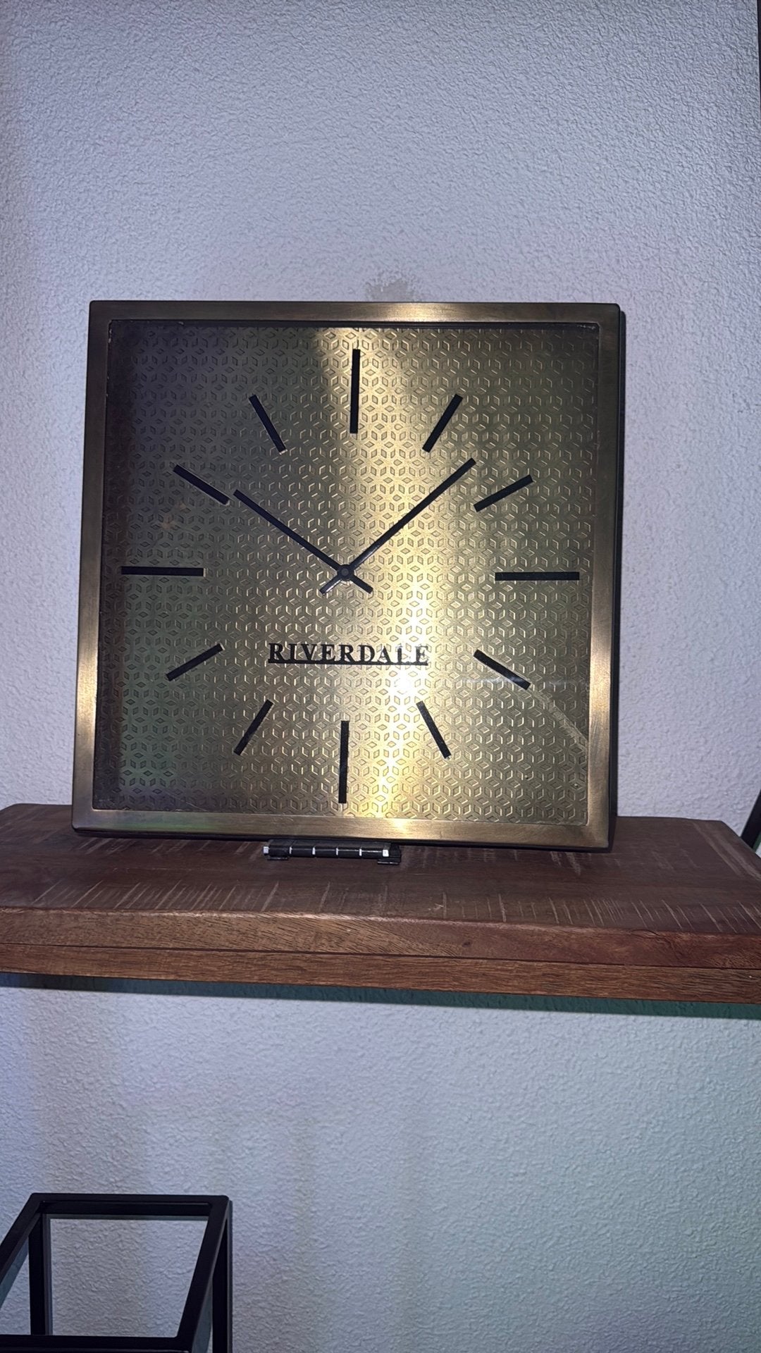 Riverdale wandklok 30x30cm, Ophalen of Verzenden, Zo goed als nieuw, Wandklok