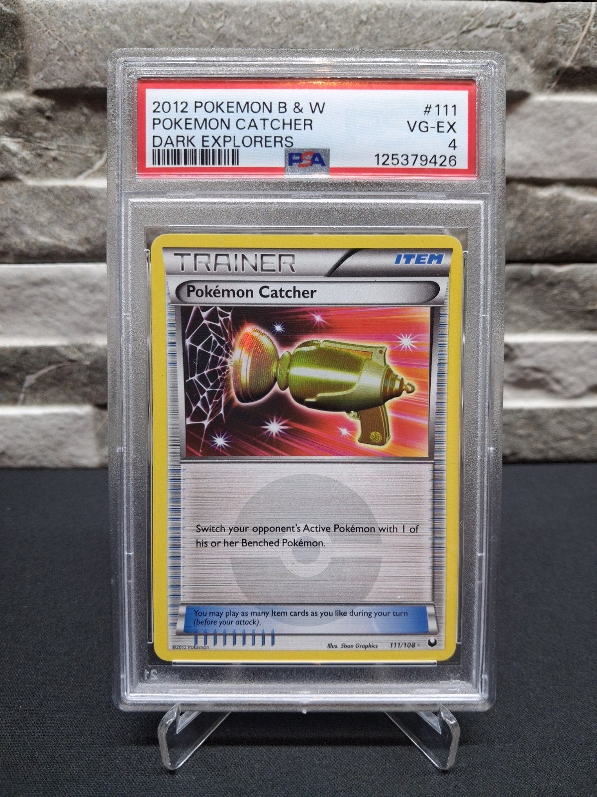 Pokémon Catcher 2012 B&W Dark Explorers PSA 4 VG-EX, Ophalen of Verzenden, Zo goed als nieuw