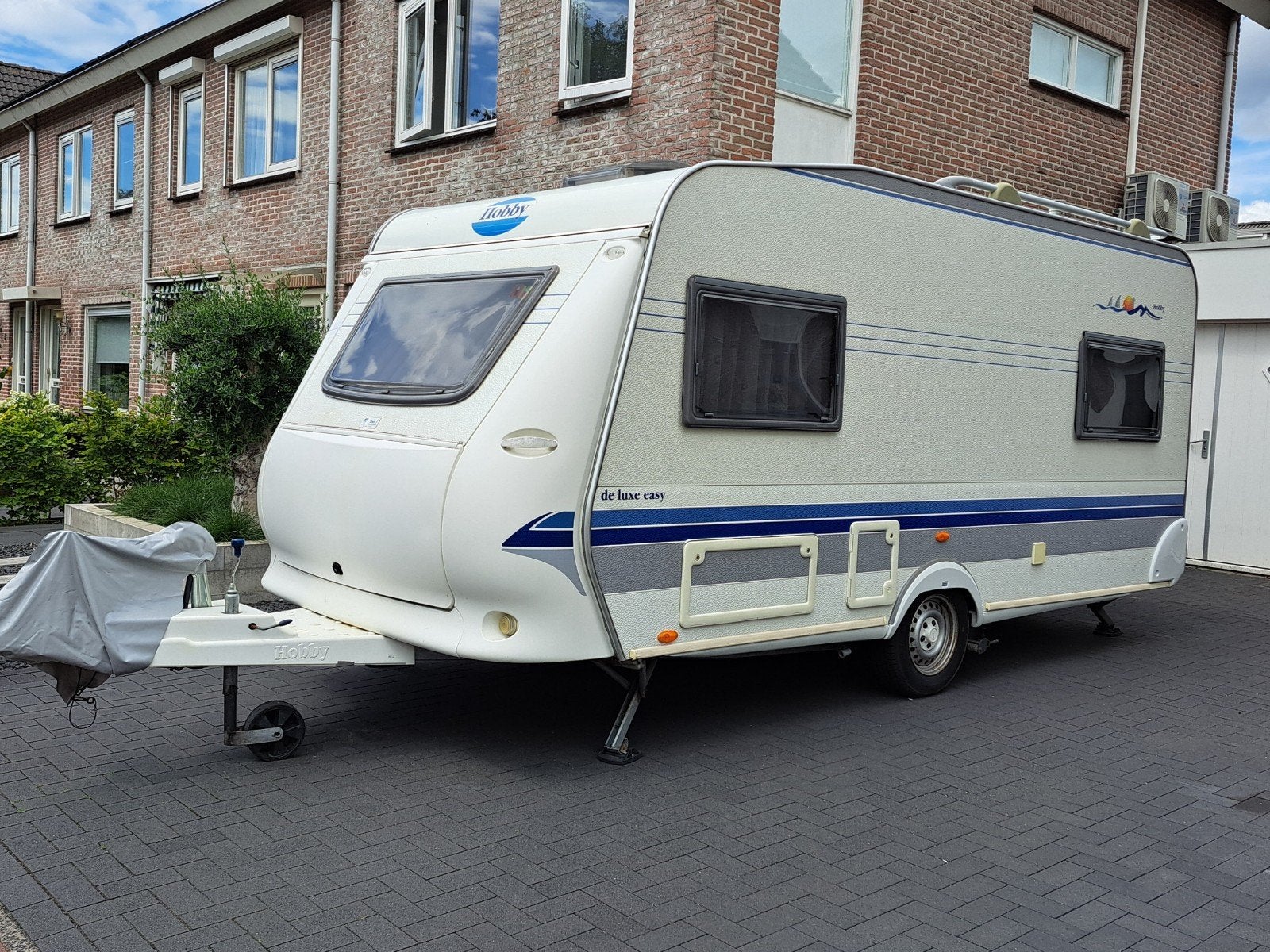 Hobby Easy Deluxe 450 compleet, Caravans en Kamperen, Rondzit, Hobby, Dwarsbed, Particulier