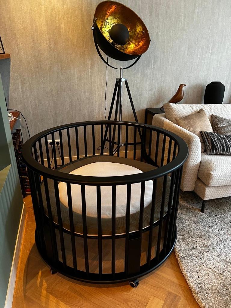Bopita Rondo Box Mat Zwart – Zeer nette staat + opties, Kinderen en Baby's, Boxen, Ophalen, Zo goed als nieuw, Rond, In hoogte verstelbaar