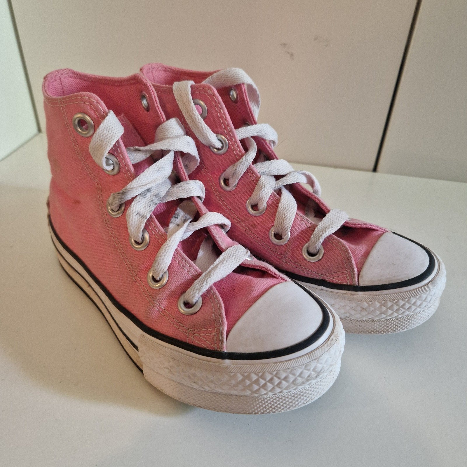 Roze Converse All Star Plateauzolen - Maat 32, Ophalen of Verzenden, Gedragen, Roze, Sneakers of Gympen