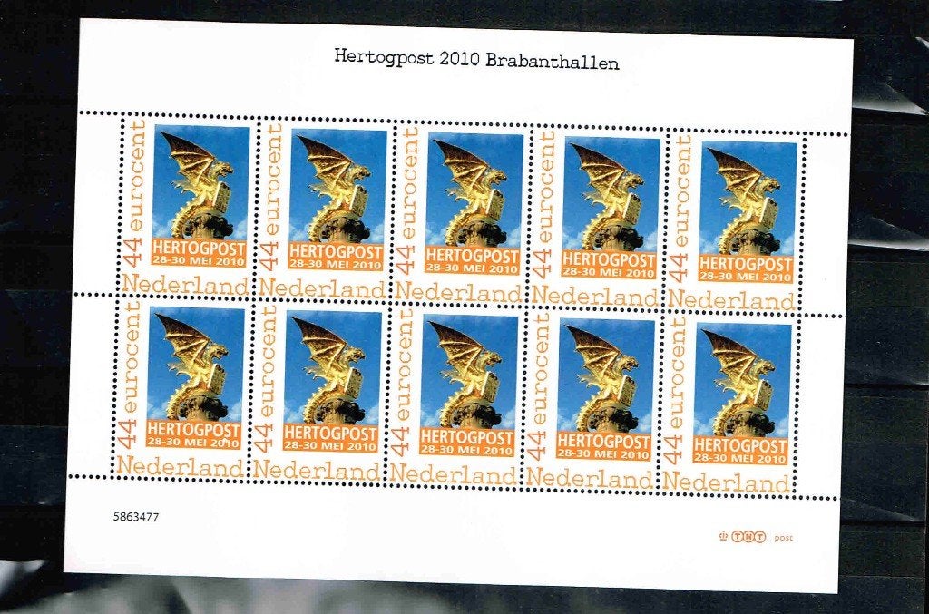 Hertogpost 2010 vel 10 persoonlijke beurs zegels 44/13b22, Postzegels en Munten, Ophalen of Verzenden, Na 1940, Postfris
