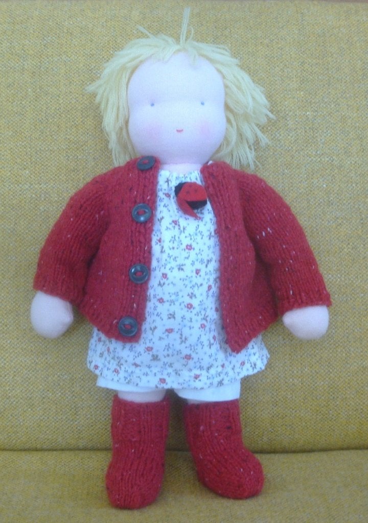Antroposofische pop ca. 36 cm, handgemaakt, incl. kleding, Kinderen en Baby's, Speelgoed | Poppen, Ophalen of Verzenden, Nieuw