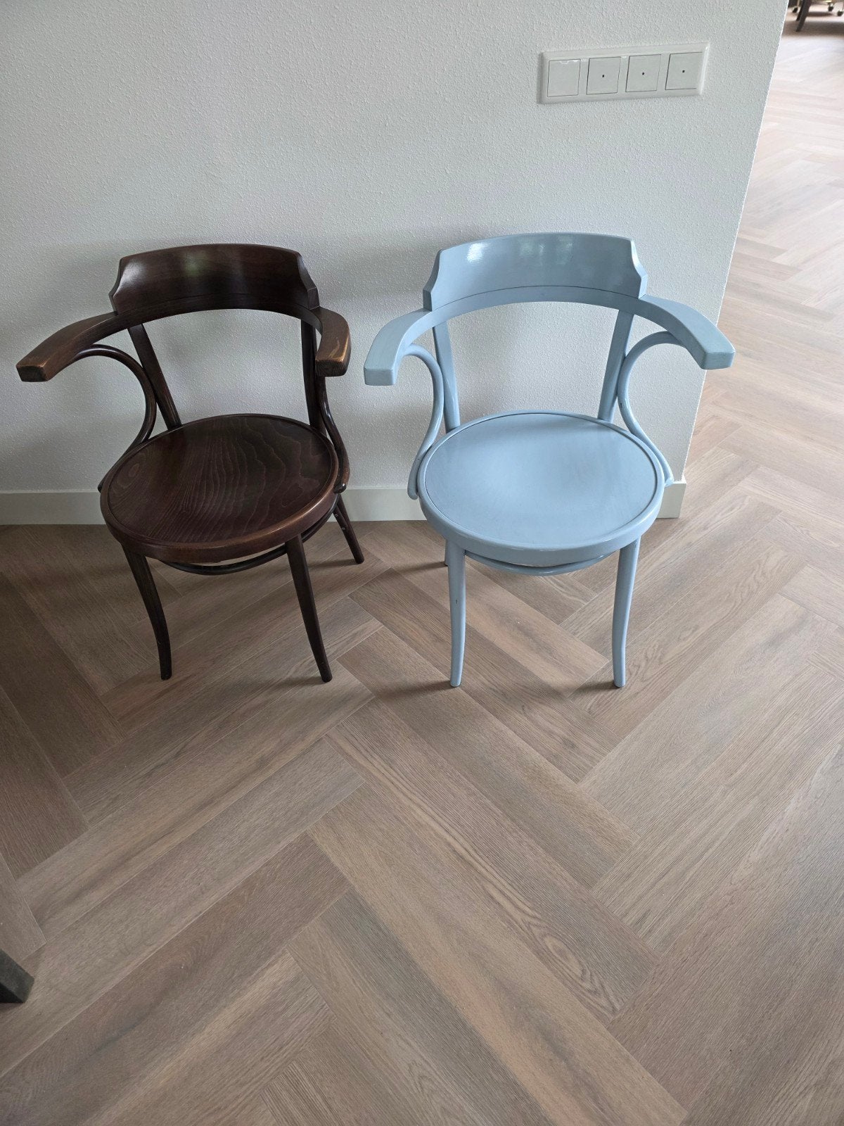 THONET LOOK CAFE STOELEN., Huis en Inrichting, Stoelen, Gebruikt, Bruin, Ophalen