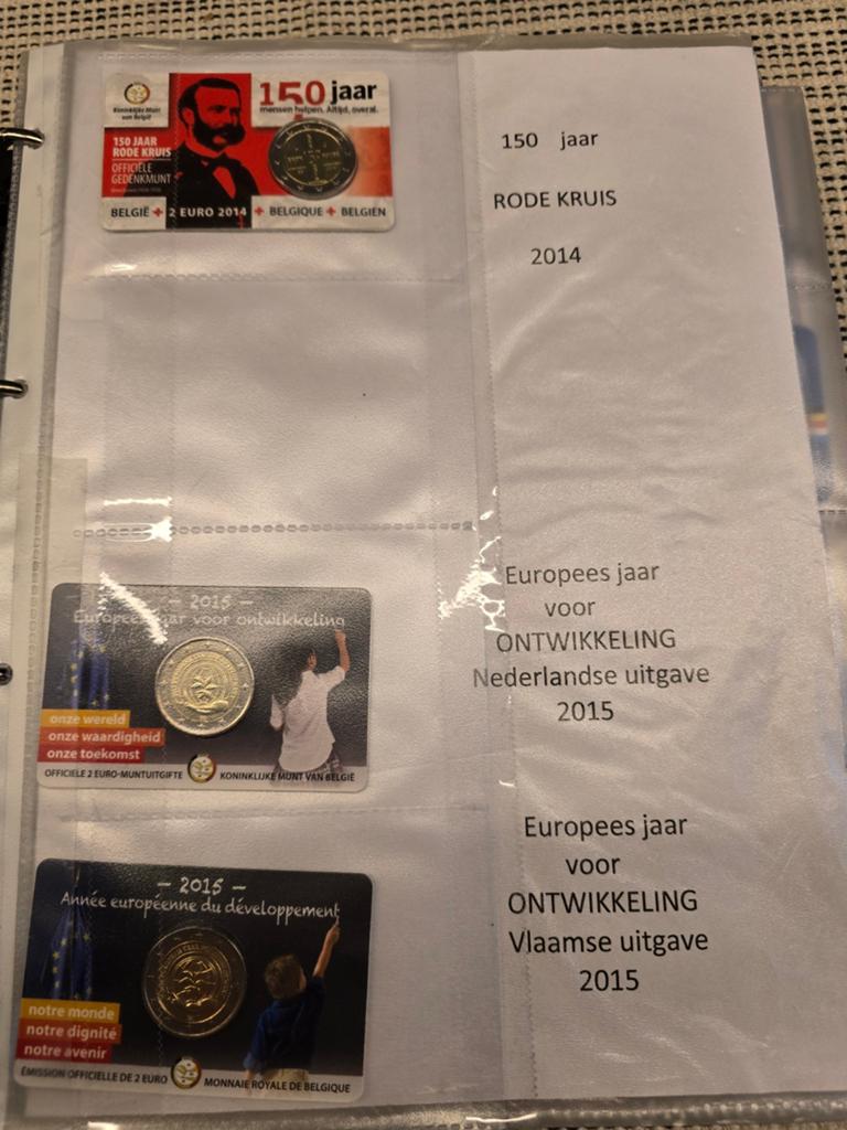 2 euromunten in coincard België, Ophalen of Verzenden