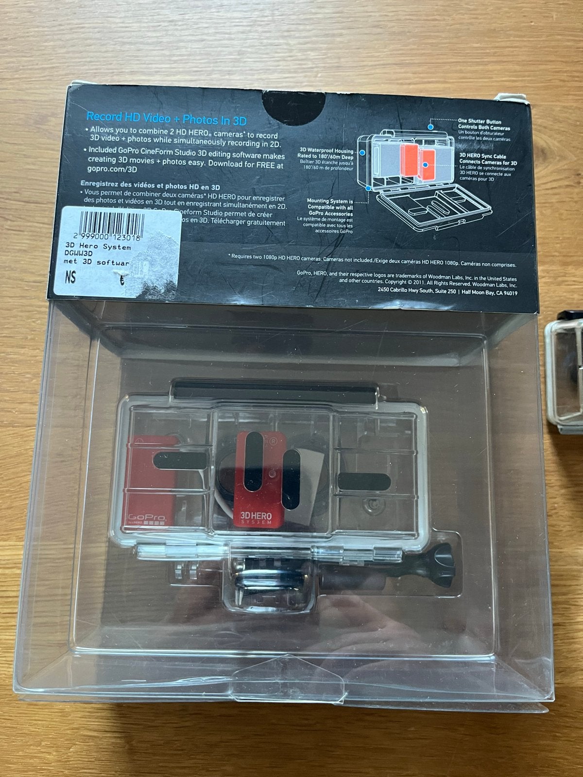 GoPro Hero 2 3D Hero System Behuizing + Accessoires, Ophalen of Verzenden, Gebruikt, GoPro