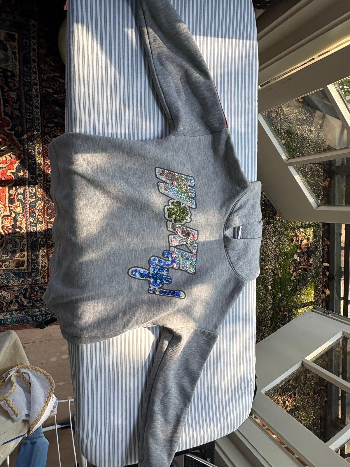 Zara Kids Trui Grijs met Pailletten en Strepen - maat 122, Ophalen, Gebruikt, Jongen of Meisje, Trui of Vest