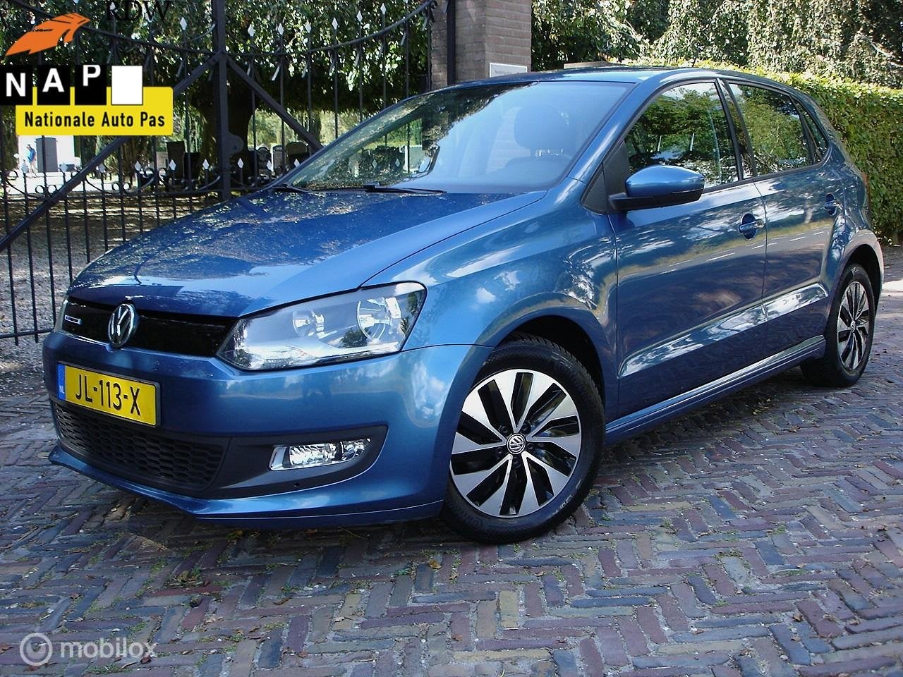 Volkswagen Polo 1.0 BlueMotion Edition (Bj 2016') OrigNL, Voorwielaandrijving, 95 pk, Blauw, Origineel Nederlands