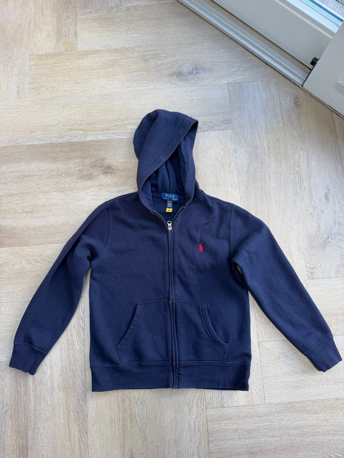 Polo Ralph Lauren Hoodie - Donkerblauw (Maat M 10-12), Ophalen of Verzenden, Gebruikt, Jongen, Trui of Vest