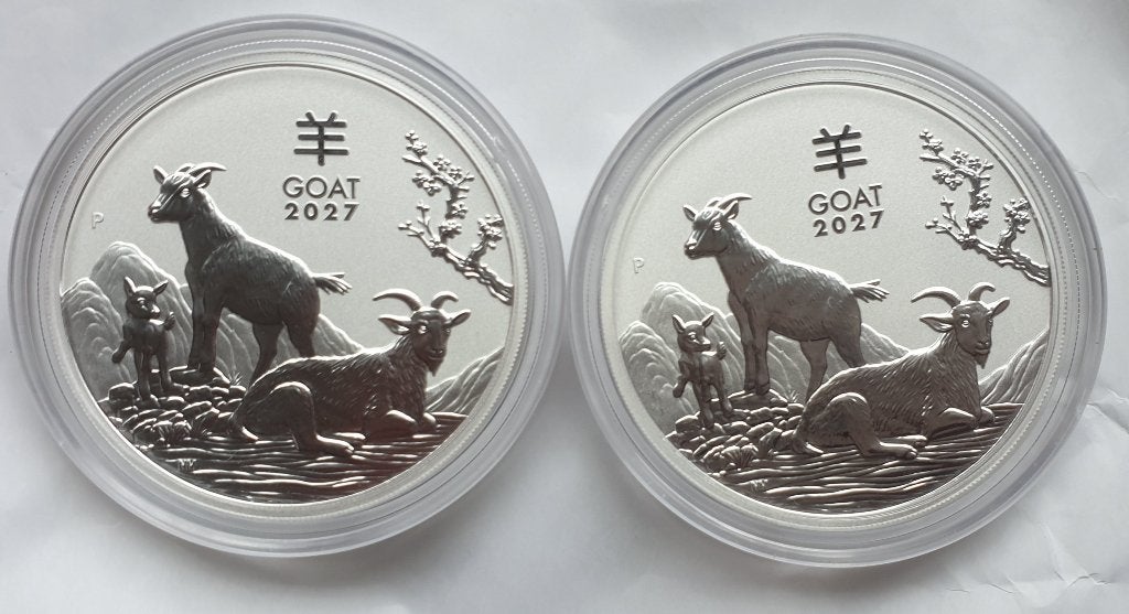GOAT 2 OZ 2027 zilveren munt  **NIEUW**, Ophalen of Verzenden, Zilver