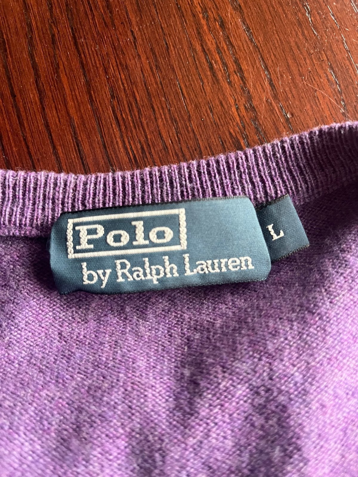 Polo Ralph Lauren V-hals trui van merinowol, maat L, Kleding | Heren, Truien en Vesten, Ophalen of Verzenden, Gedragen, Maat 52/54 (L)
