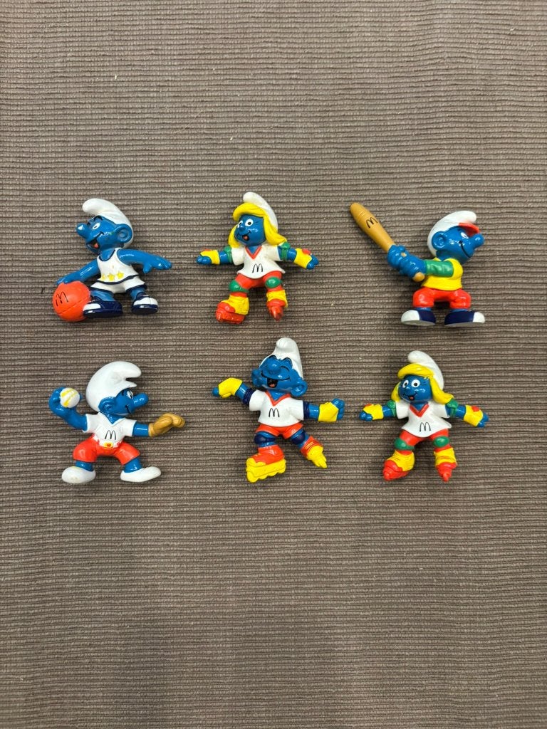 Mcdonald's smurfen sport set - 6 figuurtjes oa smurfin!, Ophalen of Verzenden, Zo goed als nieuw, Verschillende Smurfen, Poppetje, Figuurtje of Knuffel