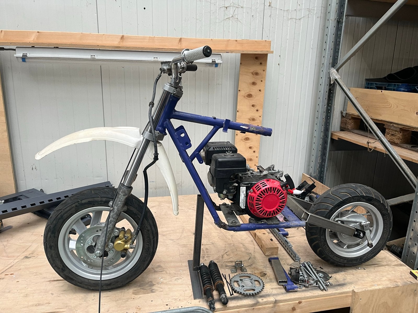 Honda GX120 motor met project minibike/crosser, Fietsen en Brommers, Minibikes, Midibikes en Pitbikes, Ophalen, Gebruikt, Pitbike