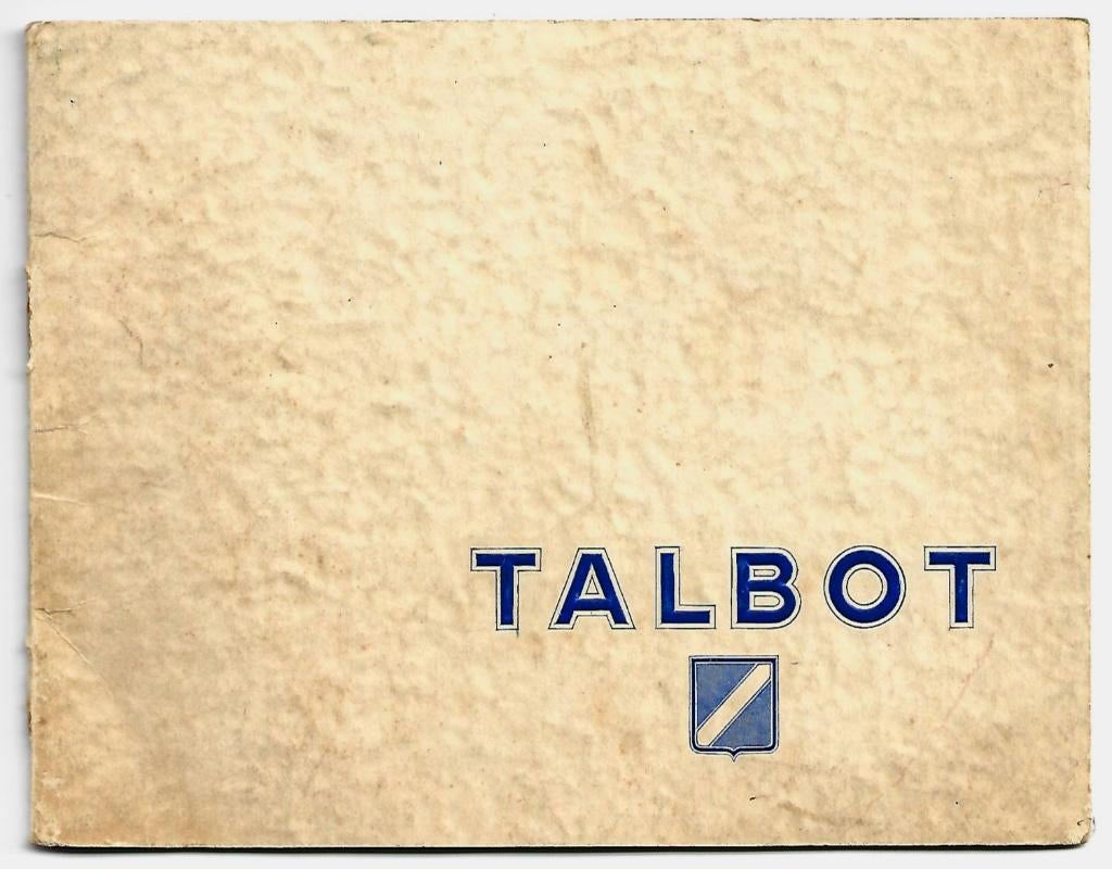 Talbot France brochure automobile voiture auto, Verzenden, Zo goed als nieuw, Overige merken