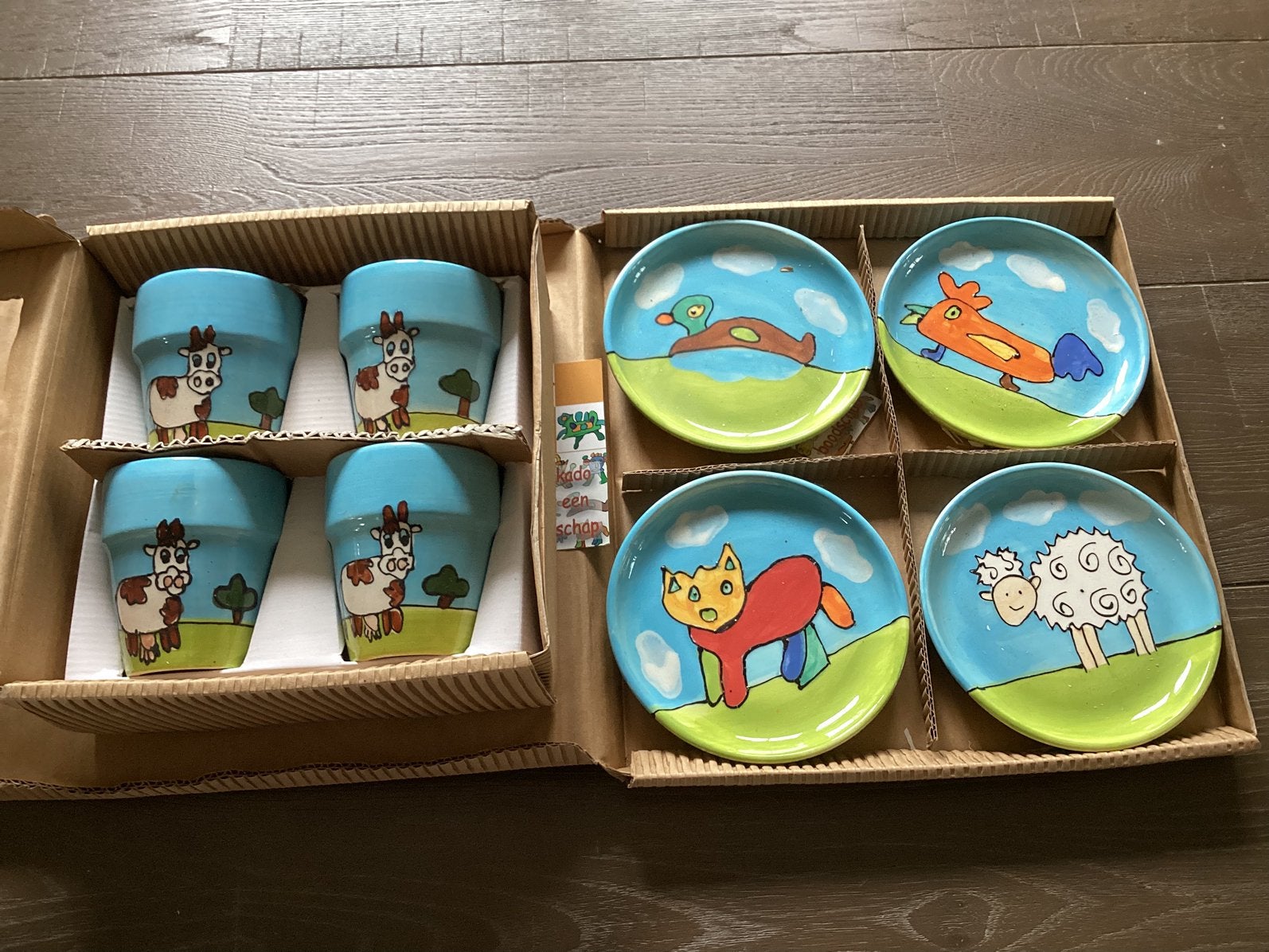 Keramiek kindersetje Bekers en Borden, Ophalen of Verzenden, Losse flippo's