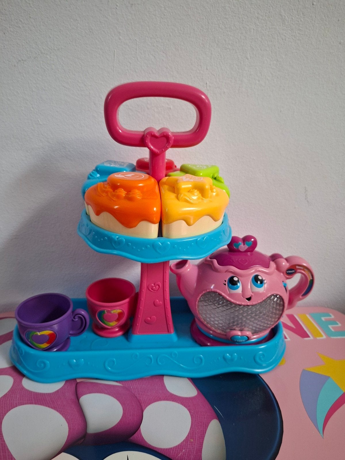 VTech Theepotje met gebakjes en kopjes, Ophalen, Zo goed als nieuw, Overige typen, Met licht