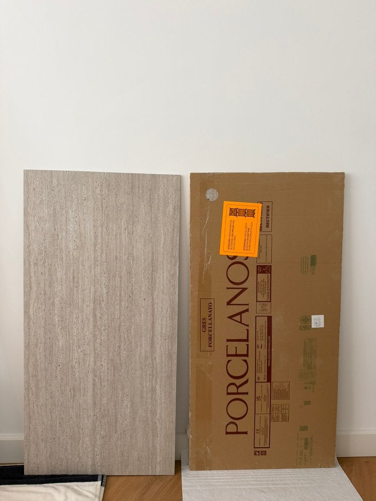 Porcelanosa Taranto bone L 59,6x120, circa 2.1m2, Ophalen, 60 cm of meer, Keramiek, Nieuw