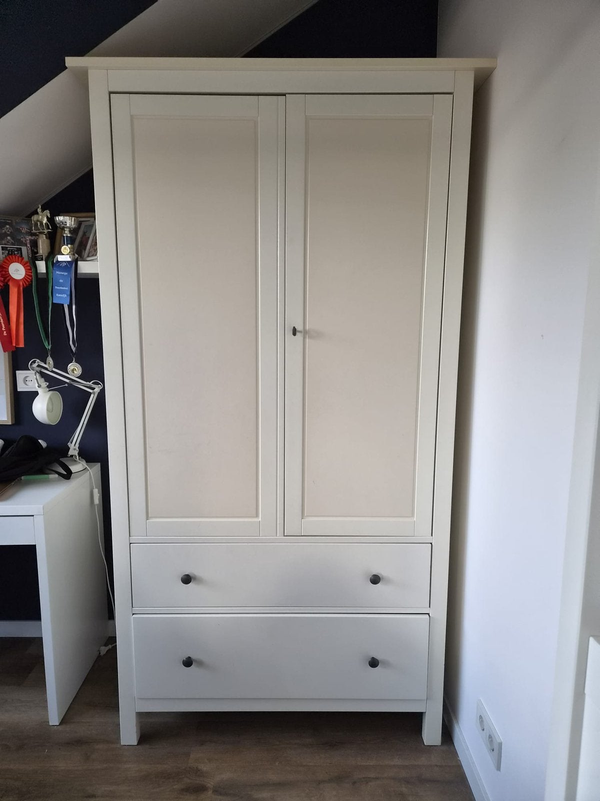 IKEA Hemnes Kast - Wit (198x110x60 cm), Ophalen, Gebruikt, 100 tot 150 cm, Met lade(s)