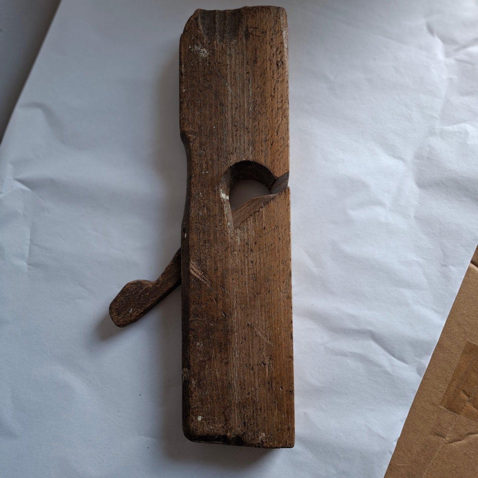 Oude houten schaaf - Vintage timmermansgereedschap, Ophalen of Verzenden