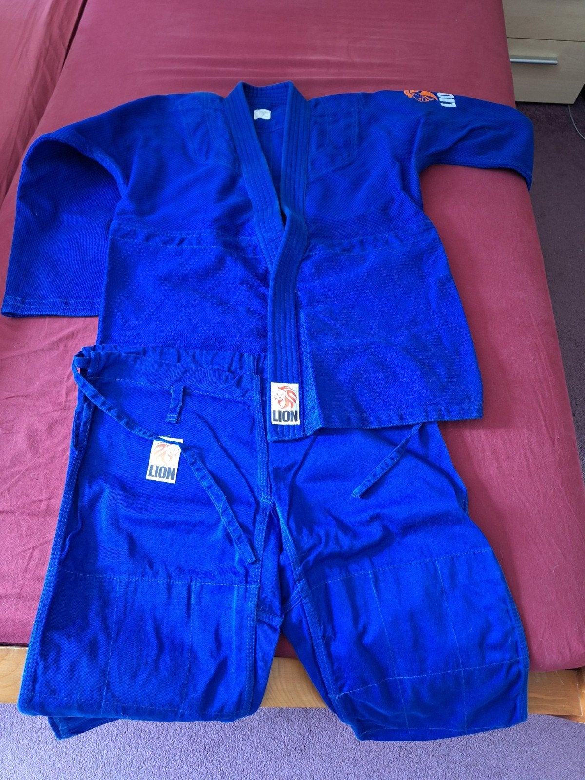 Blauw judopak Lion, maat 145, Maat XS of kleiner, Ophalen, Nieuw, Judo