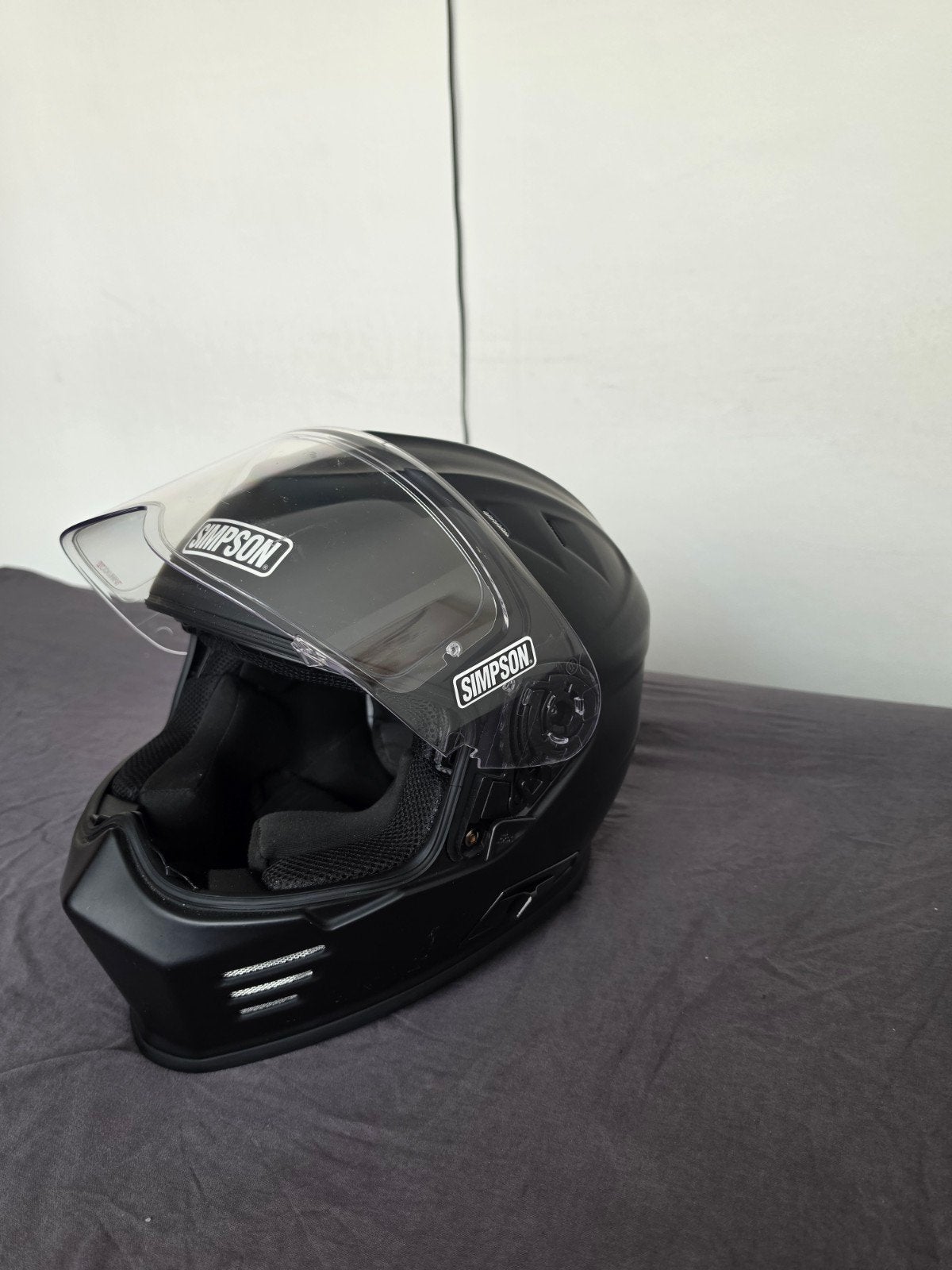 Simpson Integraalhelm Maat L - Zwart met lichte beschadiging, Motoren, Overige merken, Heren, Ophalen of Verzenden, Integraalhelm