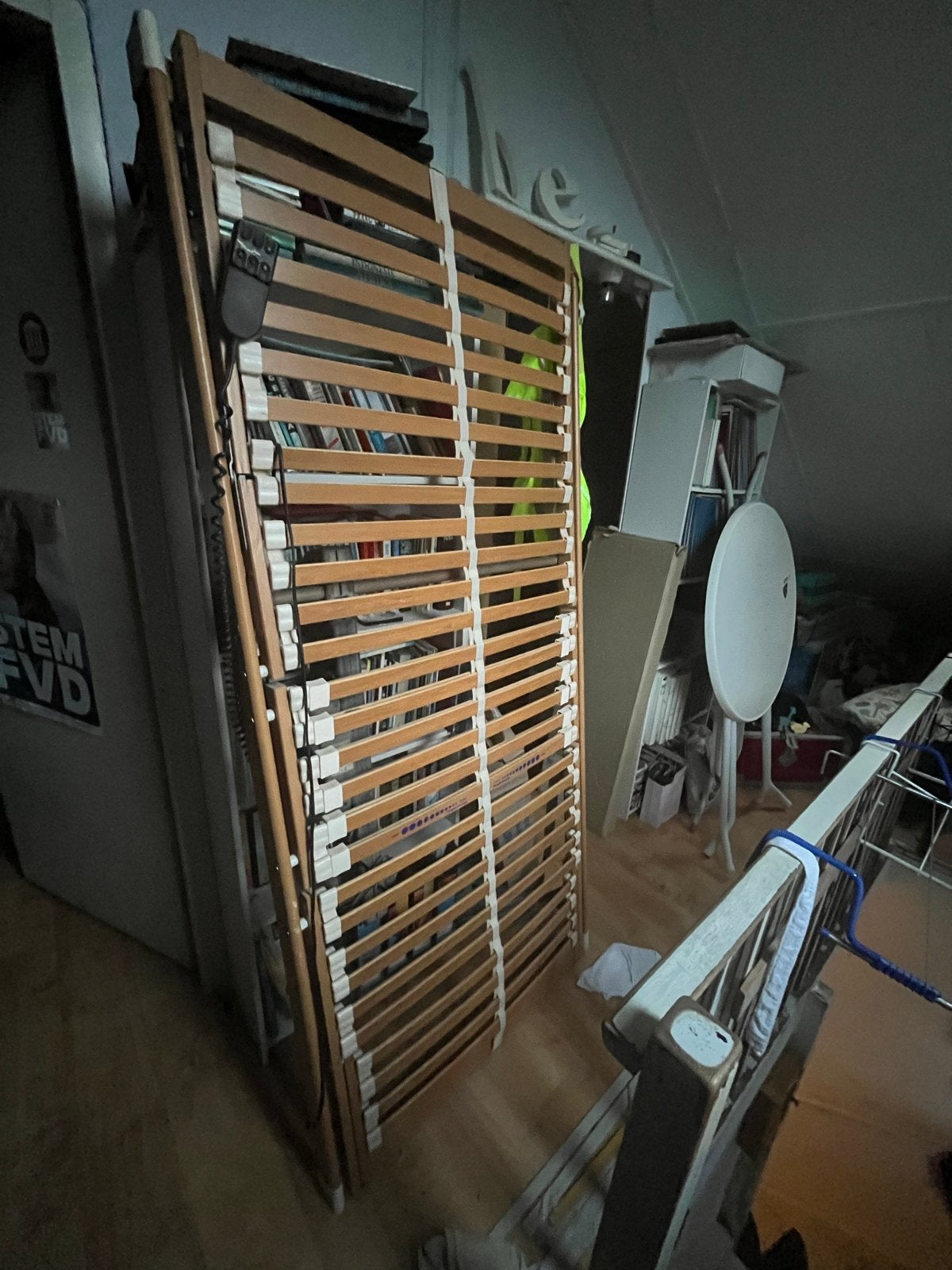 Verstelbare lattenbodem met afstandsbediening, Ophalen, 90 cm, 200 cm, Hout