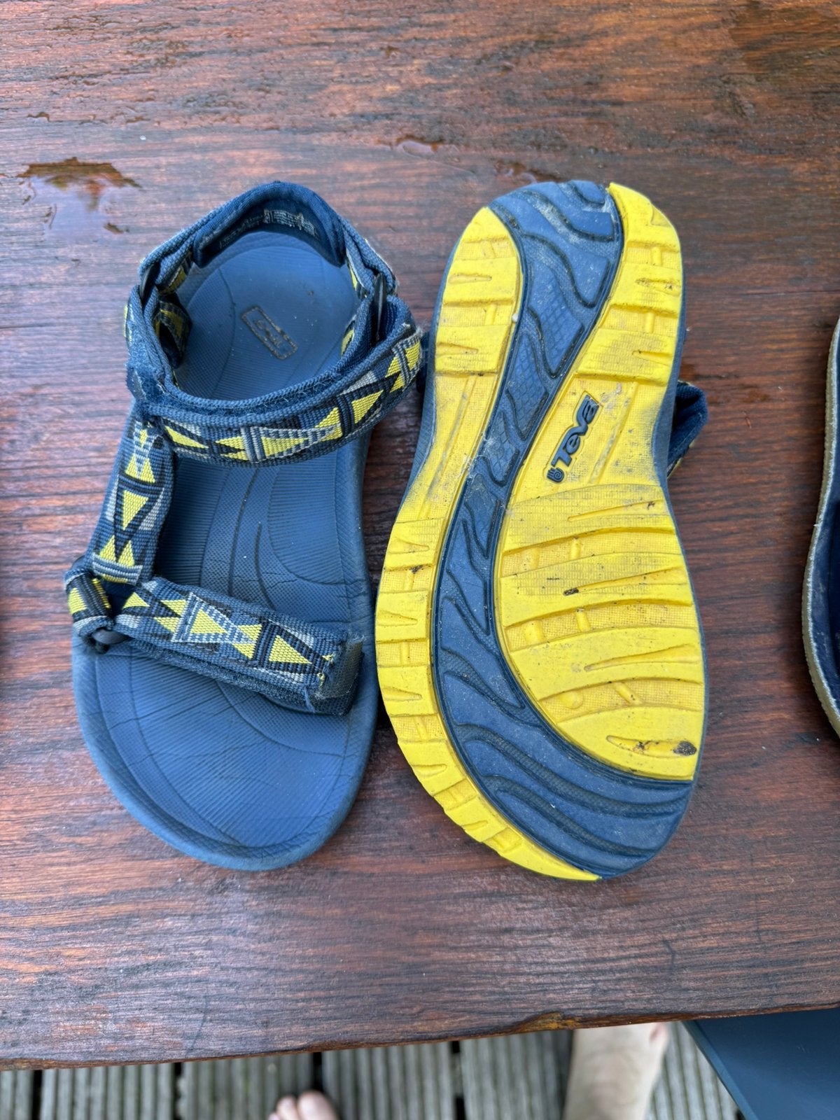 Teva sandalen voor kinderen - Blauw/Geel, Gebruikt, Jongen of Meisje, Schoenen, Ophalen of Verzenden