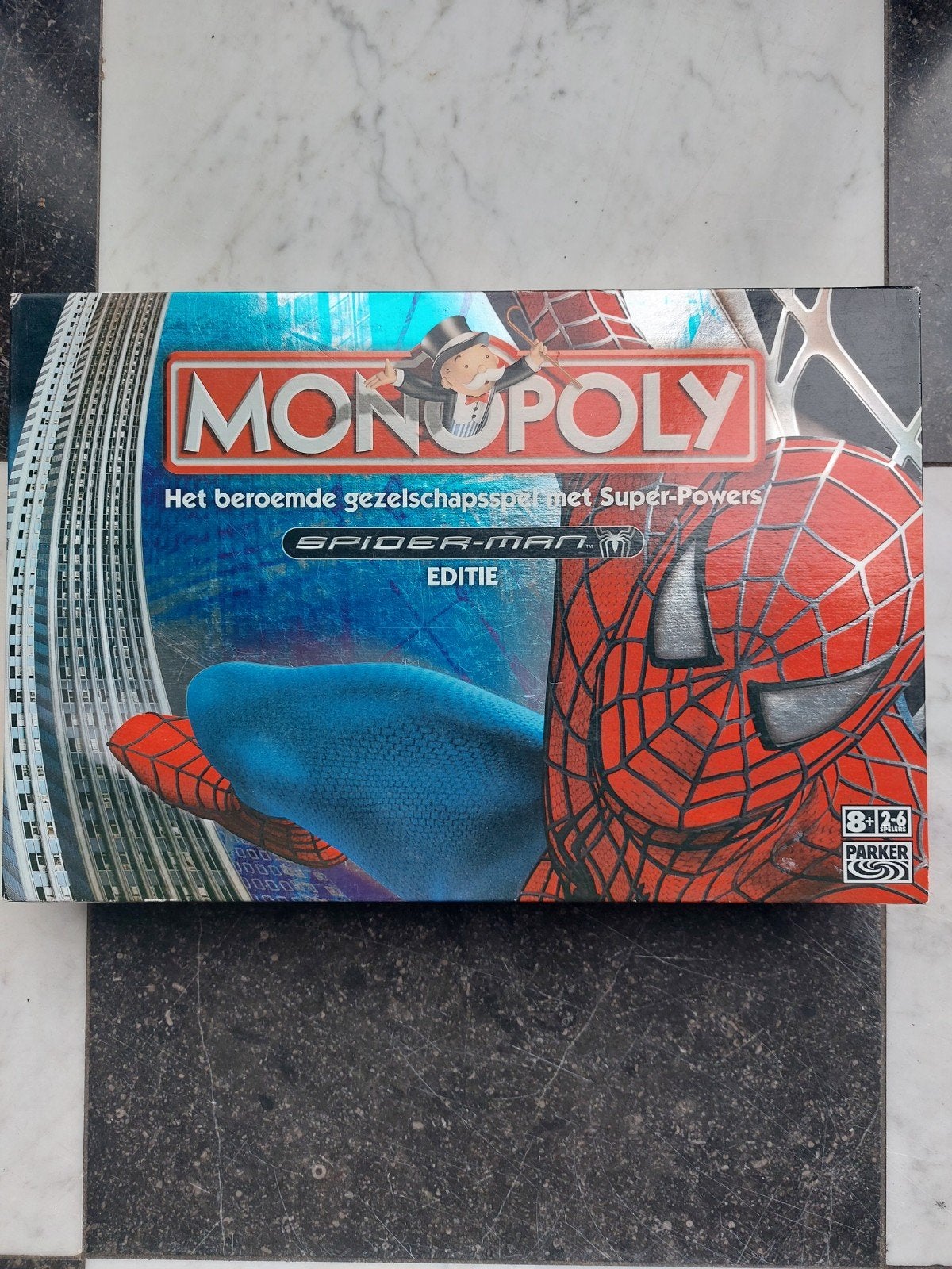Monopoly Spider-Man Editie - Het beroemde gezelschapsspel, Drie of vier spelers, Ophalen of Verzenden, Gebruikt, Parker
