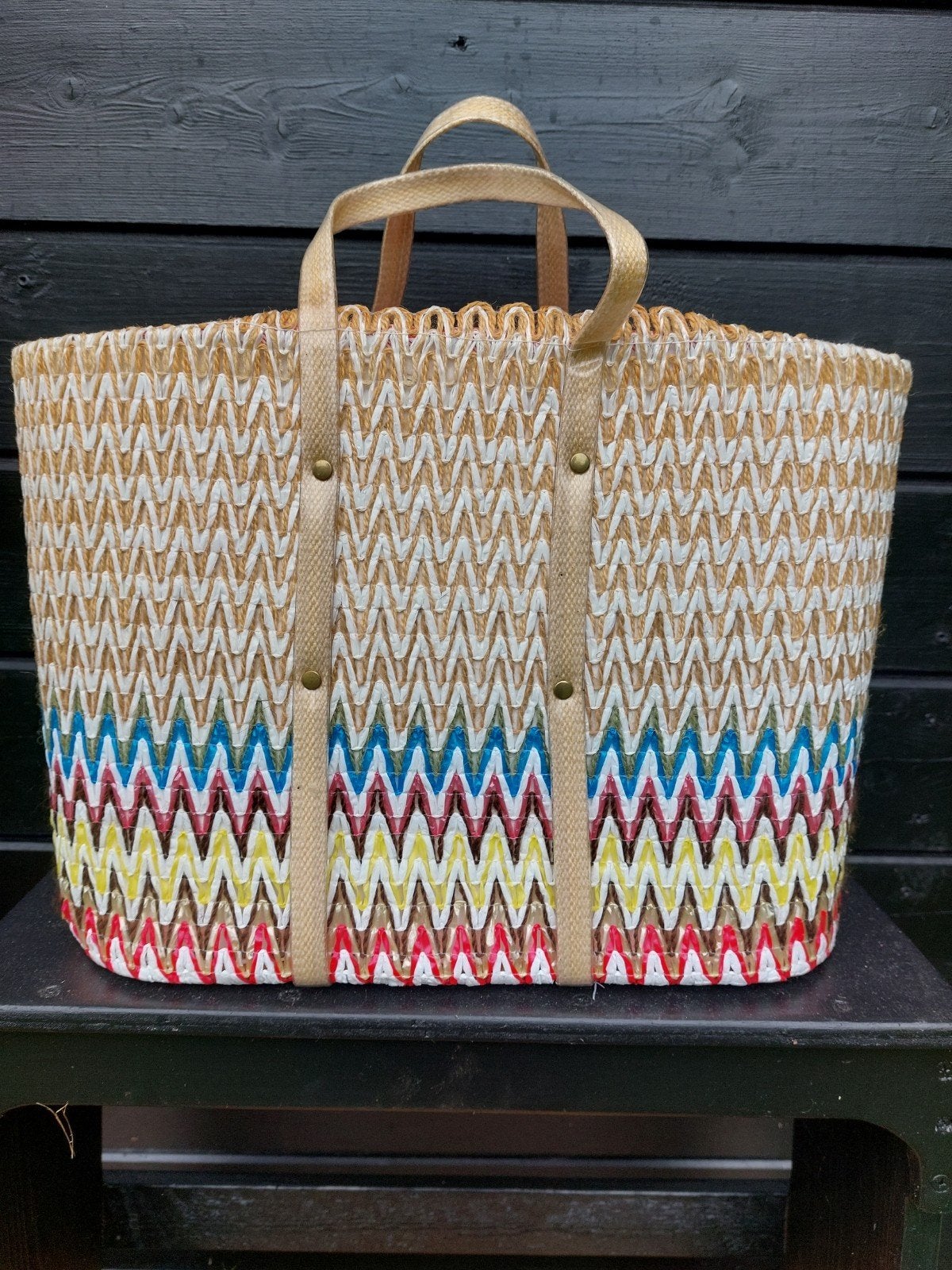 Retro mand /tas, Ophalen, Nieuw, Rood