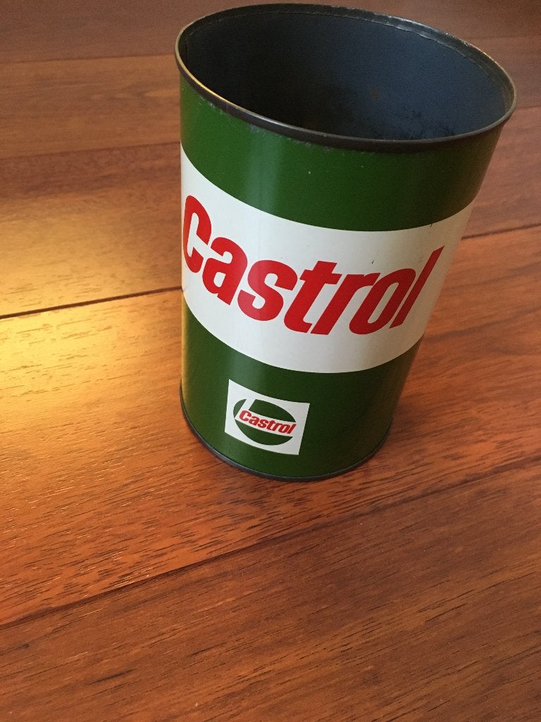 Oud 1 liter blik Castrol tweetaktolie, Ophalen, Gebruikt, Overige