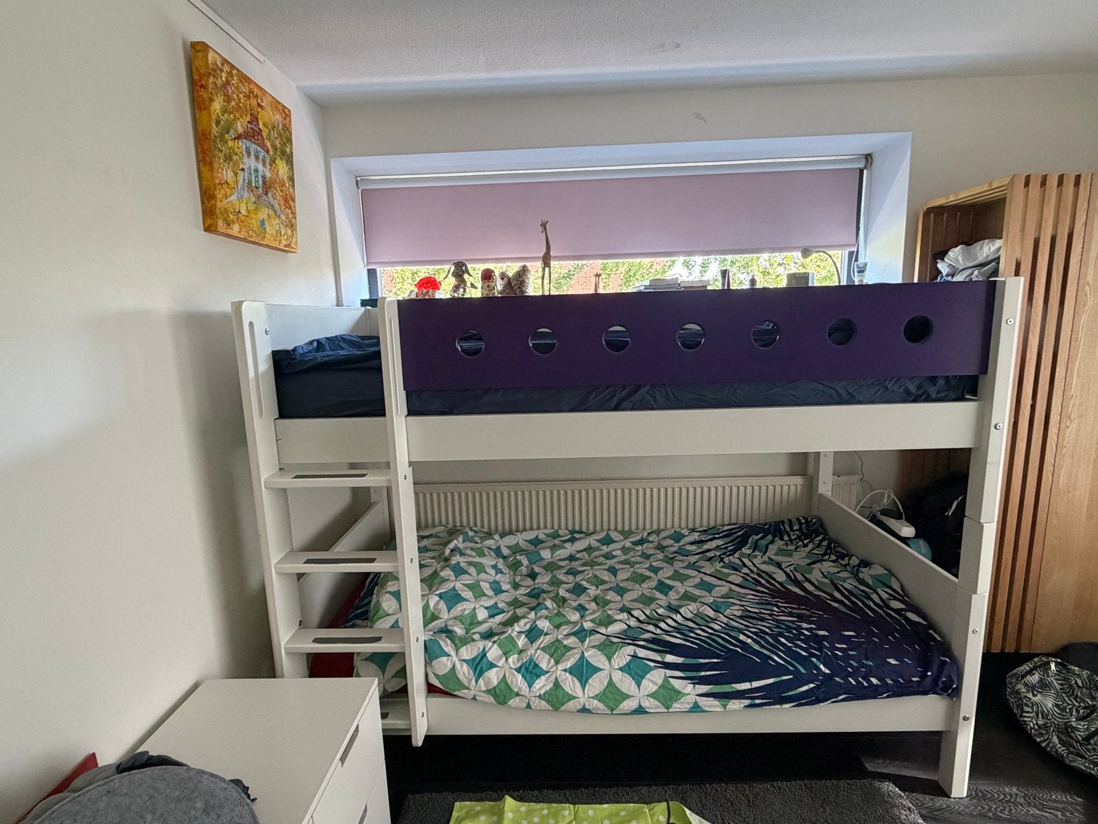 Flexa stapelbed met matrassen, Ophalen, Gebruikt, 90 cm, Tweepersoons