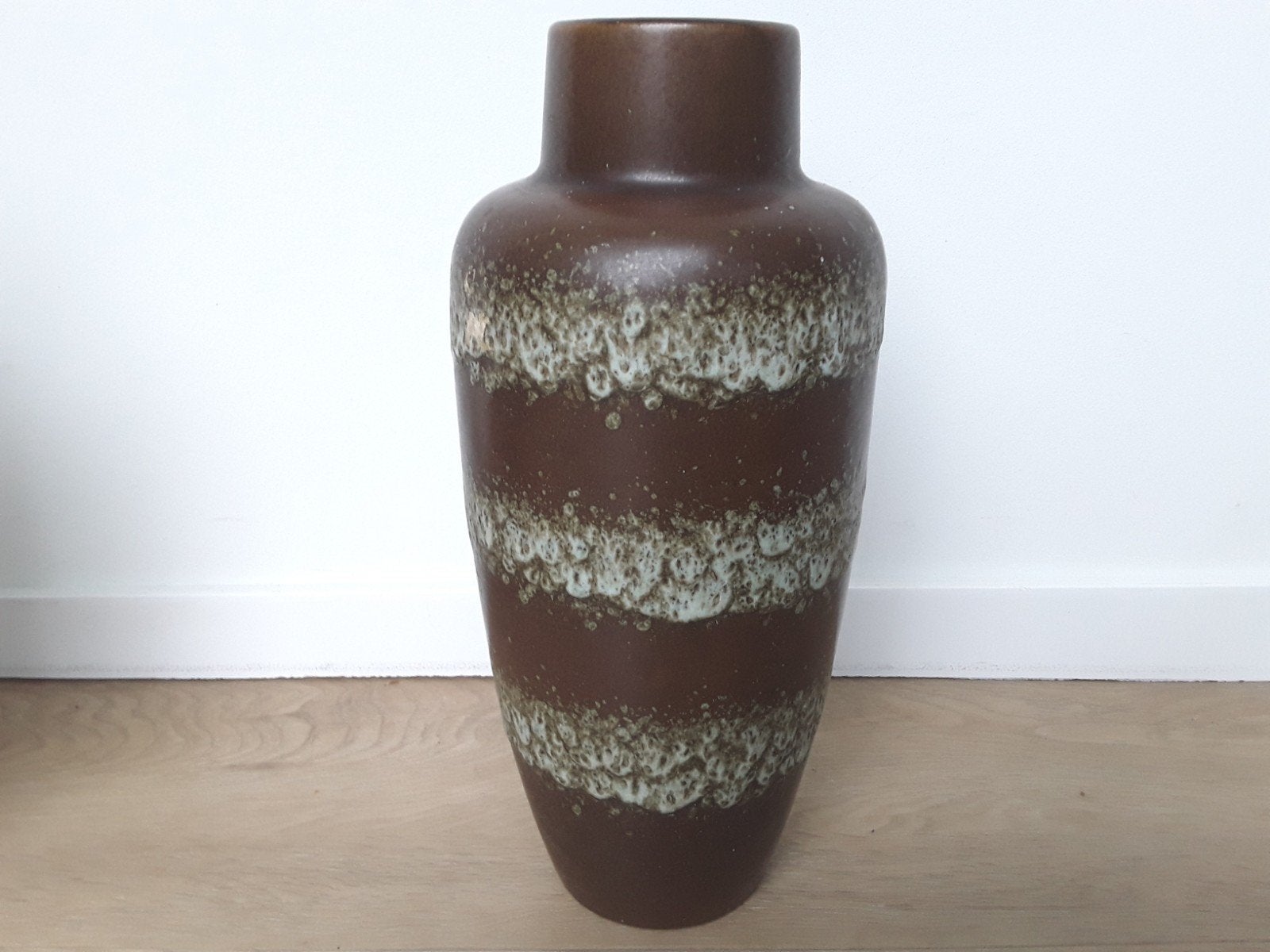 West Germany vaas, 517-30, 30cm hoog, Huis en Inrichting, Woonaccessoires | Vazen, Ophalen of Verzenden, Zo goed als nieuw, Bruin