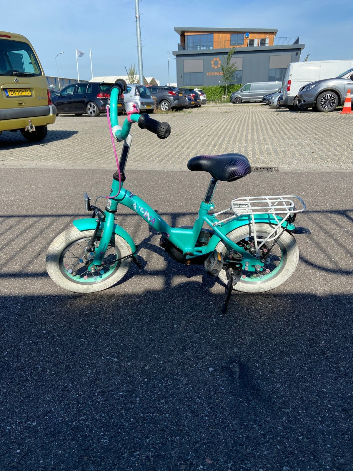 Alpina kinderfiets 12 inch - Zo goed als nieuw, Ophalen, Zo goed als nieuw, Terugtraprem, Minder dan 16 inch