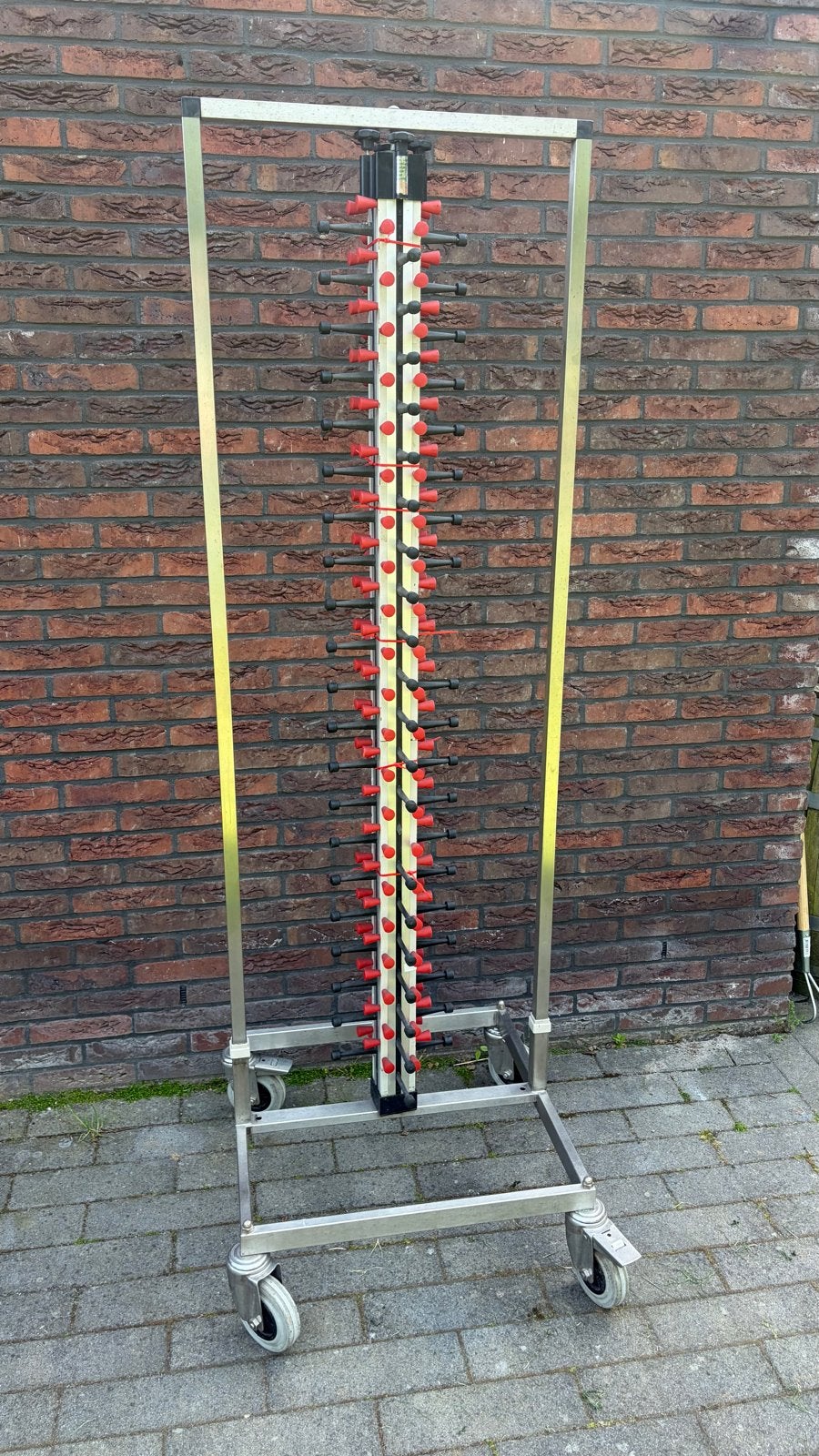 Verrijdbare bordentoren/rek, in hoogte verstelbaar, Huis en Inrichting, Ophalen, Gebruikt