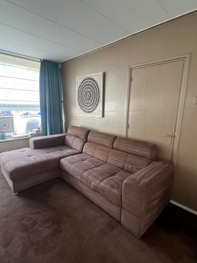 Bank - Lounge - Hoek - Chaiselounge, Ophalen, Zo goed als nieuw, Stof
