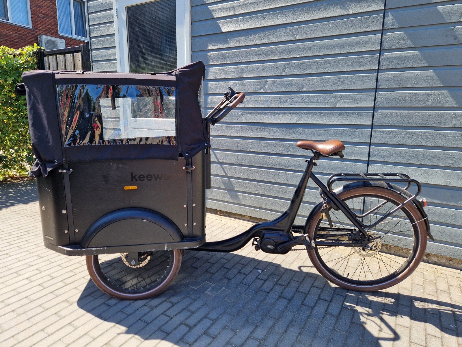 Cangoo Keewee elektrische bakfiets met Maxi-Cosi drager, Fietsen en Brommers, Fietsen | Bakfietsen, Ophalen, Gebruikt, 4 kinderen of meer