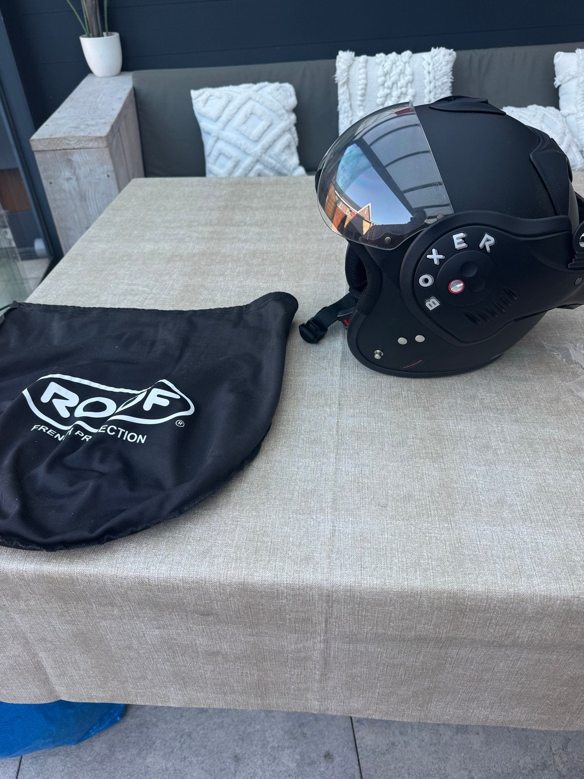 Roof Boxer V8 Full Black Systeemhelm, Motoren, Overige merken, M, Systeemhelm, Heren