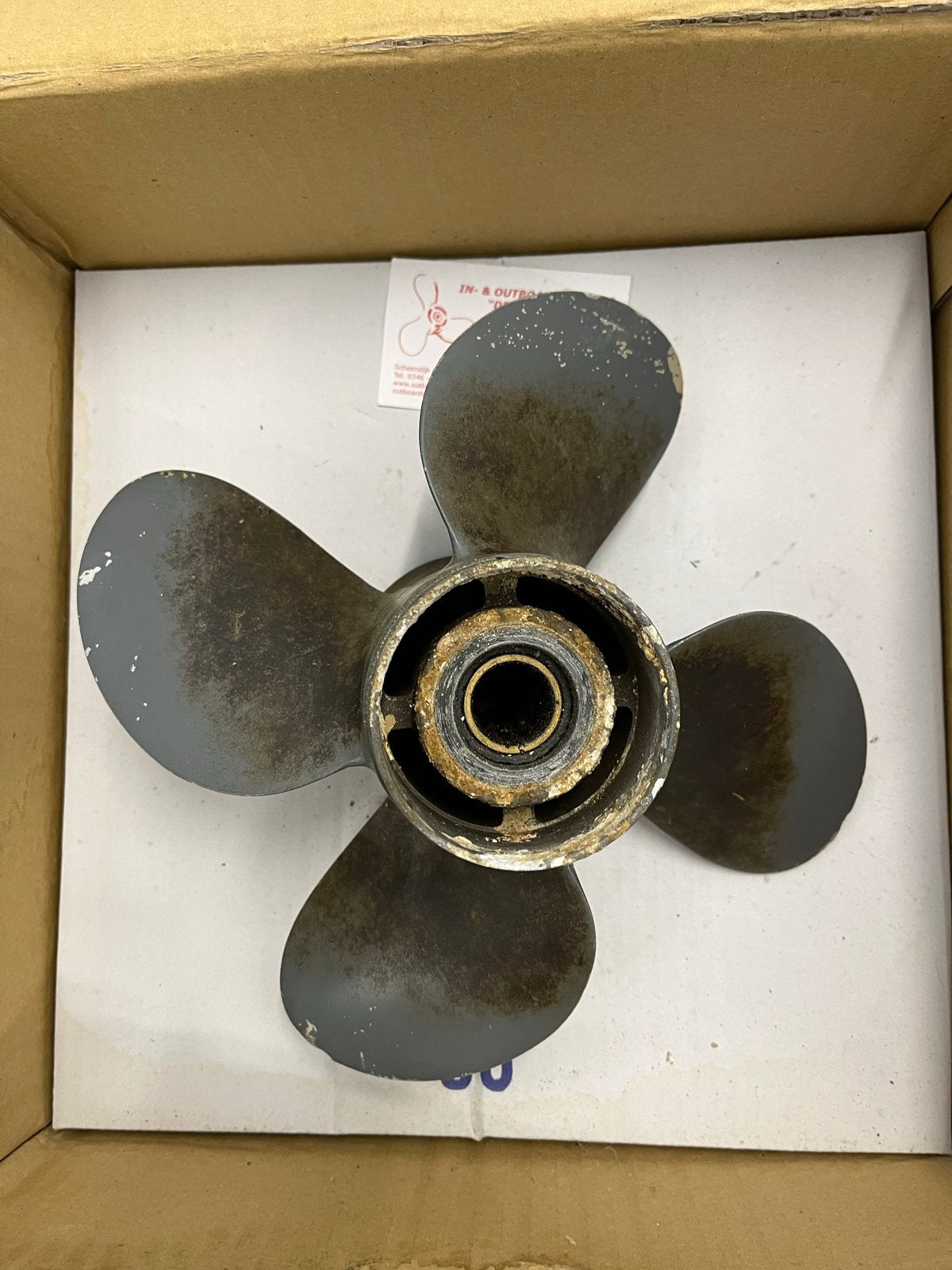 Honda Marine 4-blads aluminium propeller 4x10,5x14R all prop, Ophalen of Verzenden, Gebruikt, Motor en Techniek