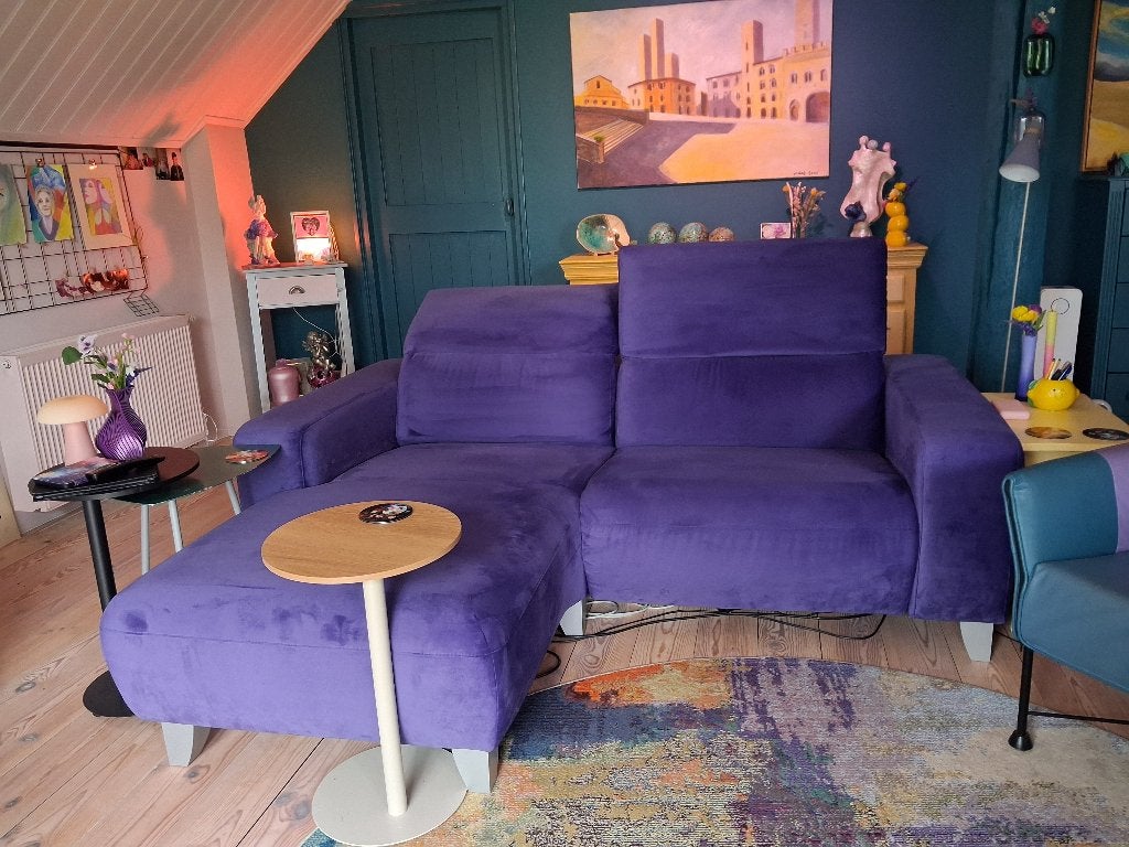 Montel bank met chaise longe, Ophalen, 150 tot 200 cm, Tweepersoons, Zo goed als nieuw