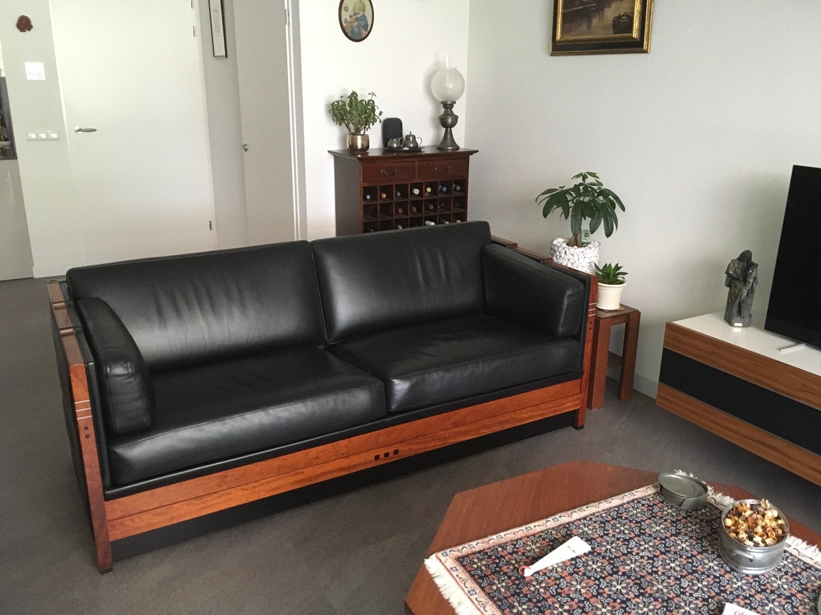 Schuitema Decofarma Art Deco Zitmeubelen: 2 Fauteuils & Bank, Ophalen, Zo goed als nieuw, Hout