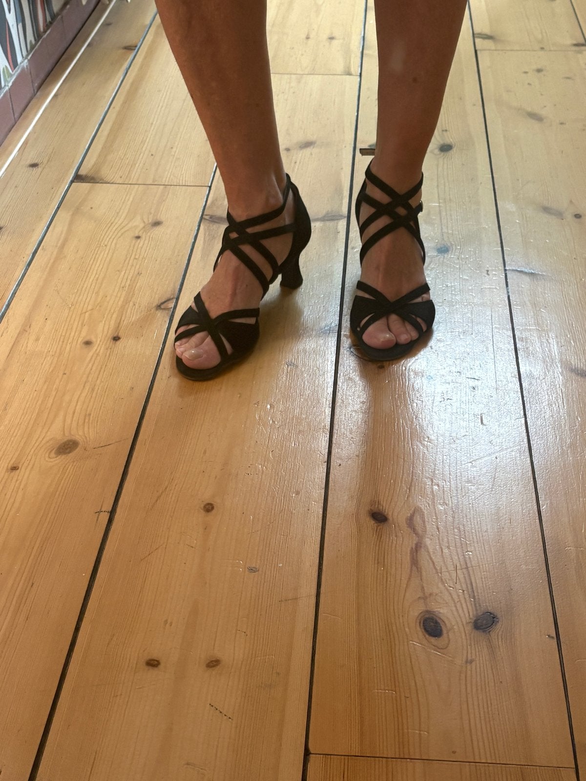 Zwarte suède salsa dansschoenen, Ophalen of Verzenden, Gedragen, Zwart, Dansschoenen