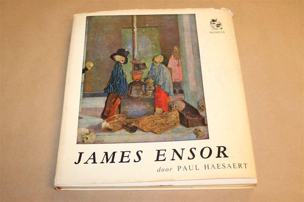 James Ensor — Monografie 50 Kleurenplaten Ingeplakt 1958, Ophalen of Verzenden, Gelezen