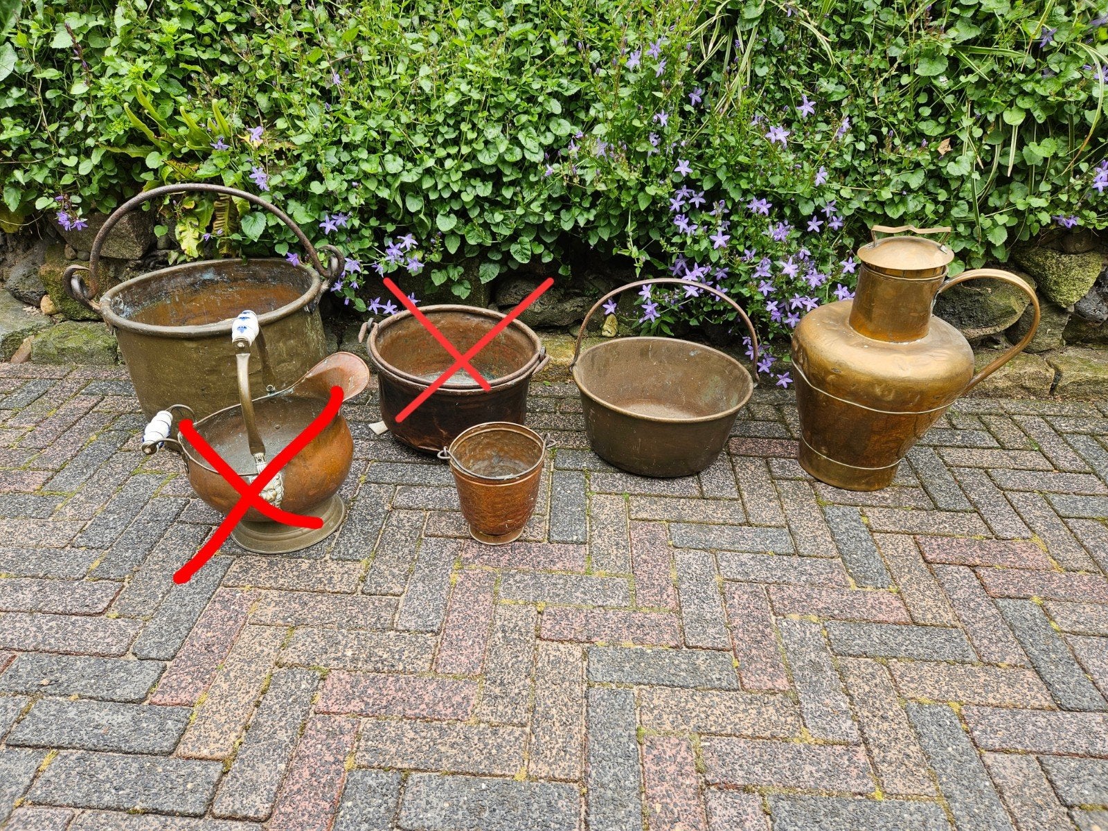 Partij koperen ketels/koperen bakken/rood koperen pot/bak, Antiek en Kunst, Antiek | Koper en Brons, Koper, Ophalen of Verzenden