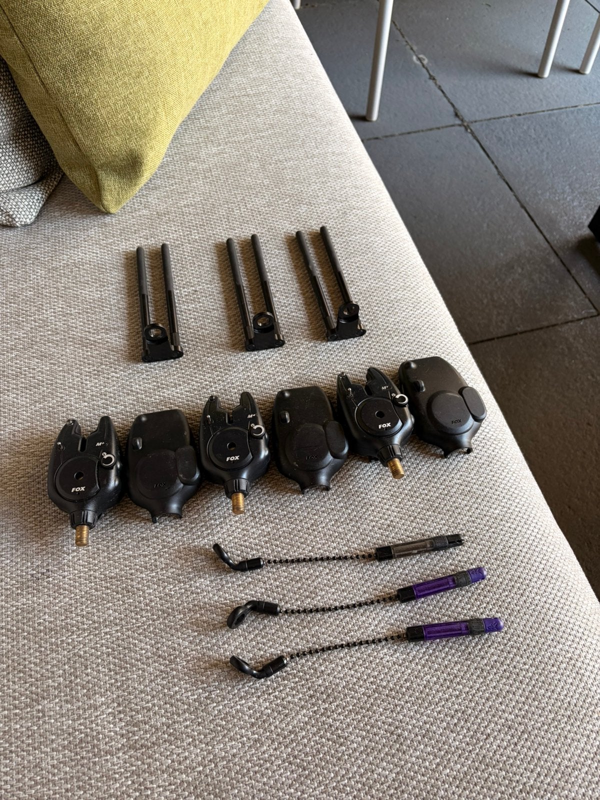 3 Fox M+ beetmelder met snagears, hangers., Watersport en Boten, Ophalen of Verzenden, Gebruikt, Overige typen