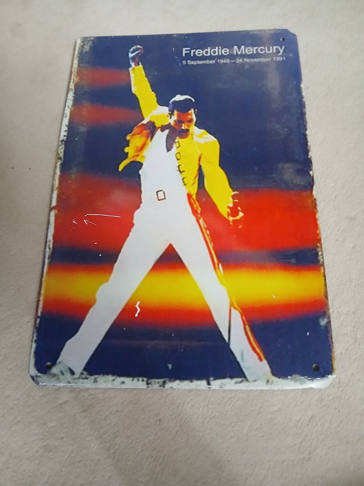 Freddie Mercury metalen bord, Ophalen of Verzenden