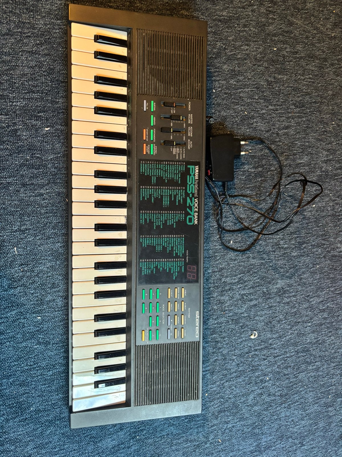 Vintage Yamaha PSS-270 keyboard uit de jaren '80 met adapter, Ophalen, Gebruikt, 49 toetsen, Yamaha