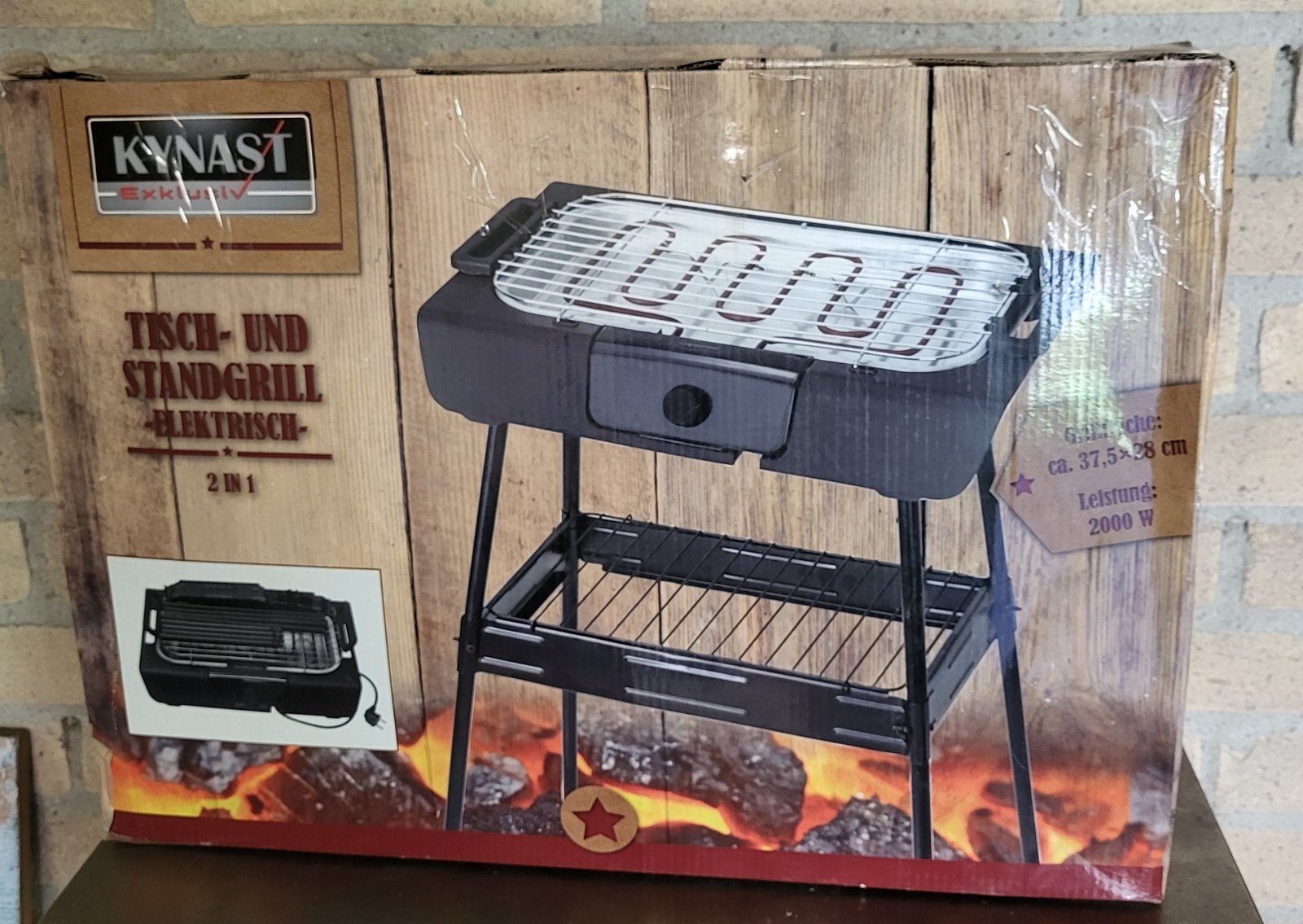 Kynast Exklusiv Elektrische Tafel- en Standgrill 2-in-1, Tuin en Terras, Ophalen, Nieuw, Kynast Exklusiv