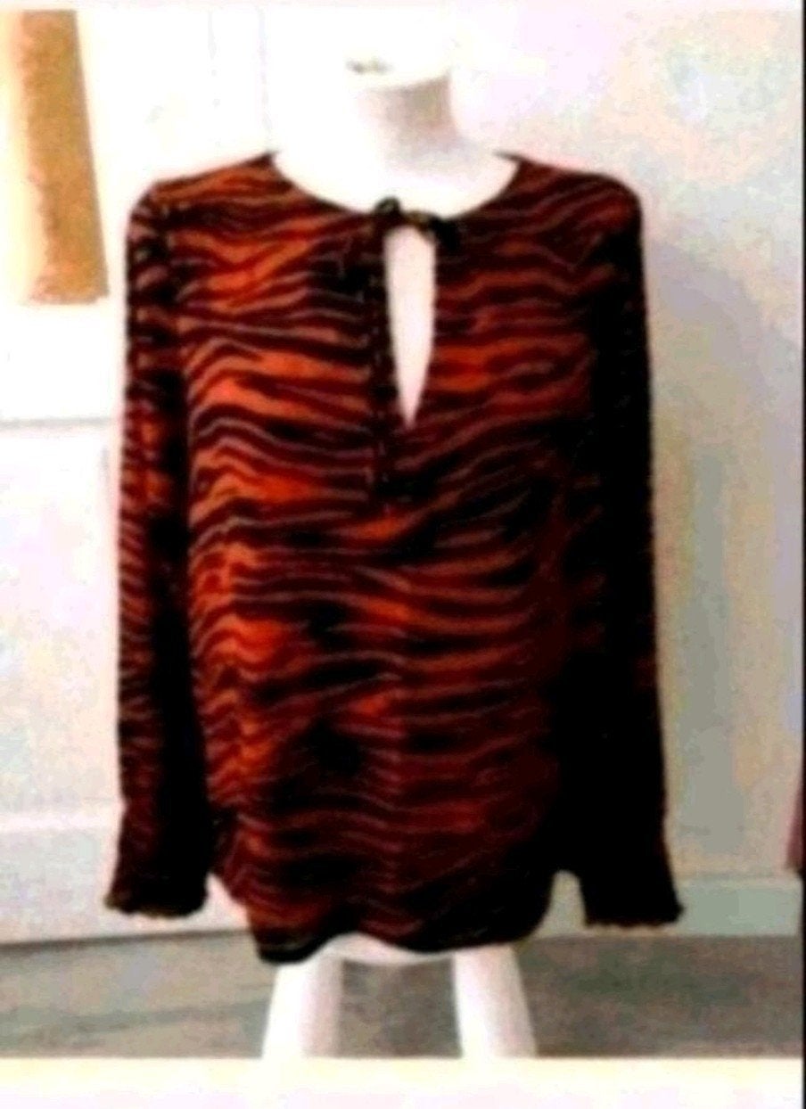 Costes rood zebraprint blouse, Kleding | Dames, Blouses en Tunieken, Maat 46/48 (XL) of groter, Ophalen of Verzenden, Zo goed als nieuw
