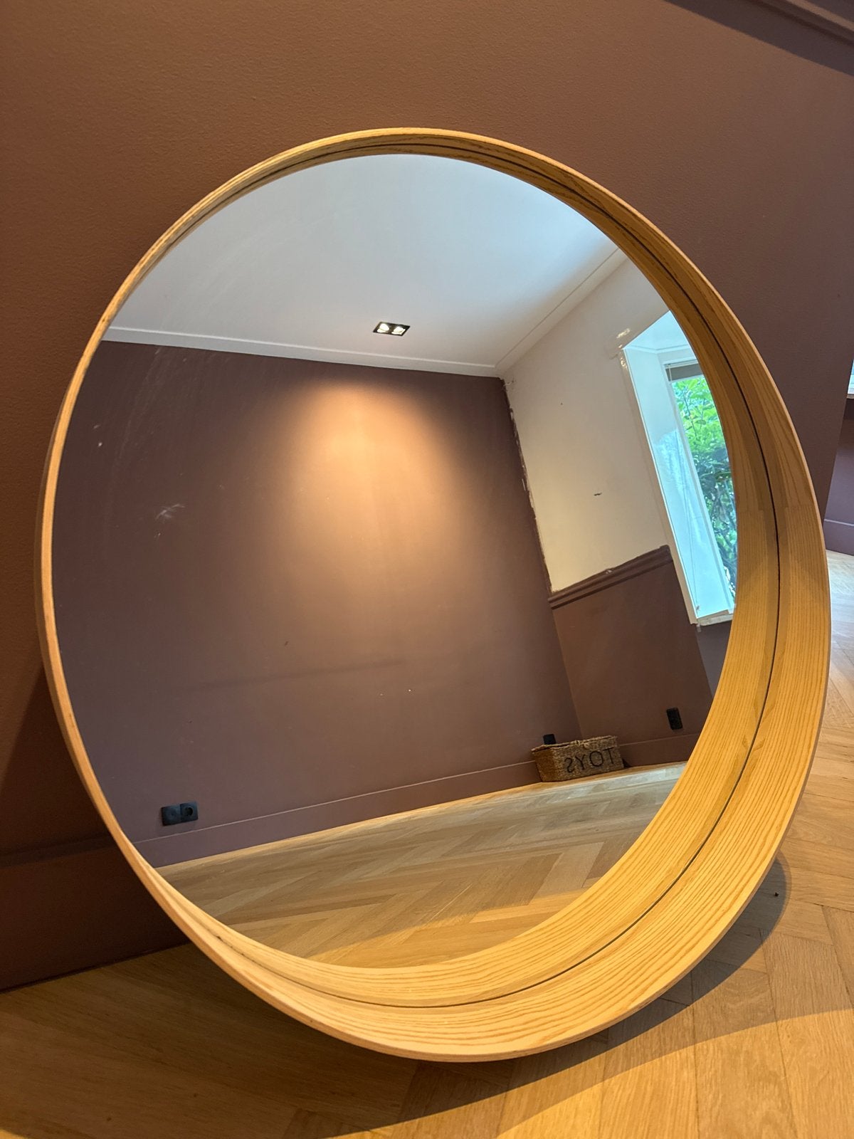 IKEA Stockholm spiegel, 80cm rond, Huis en Inrichting, Woonaccessoires | Spiegels, Gebruikt, Rond, Ophalen of Verzenden, 75 tot 100 cm